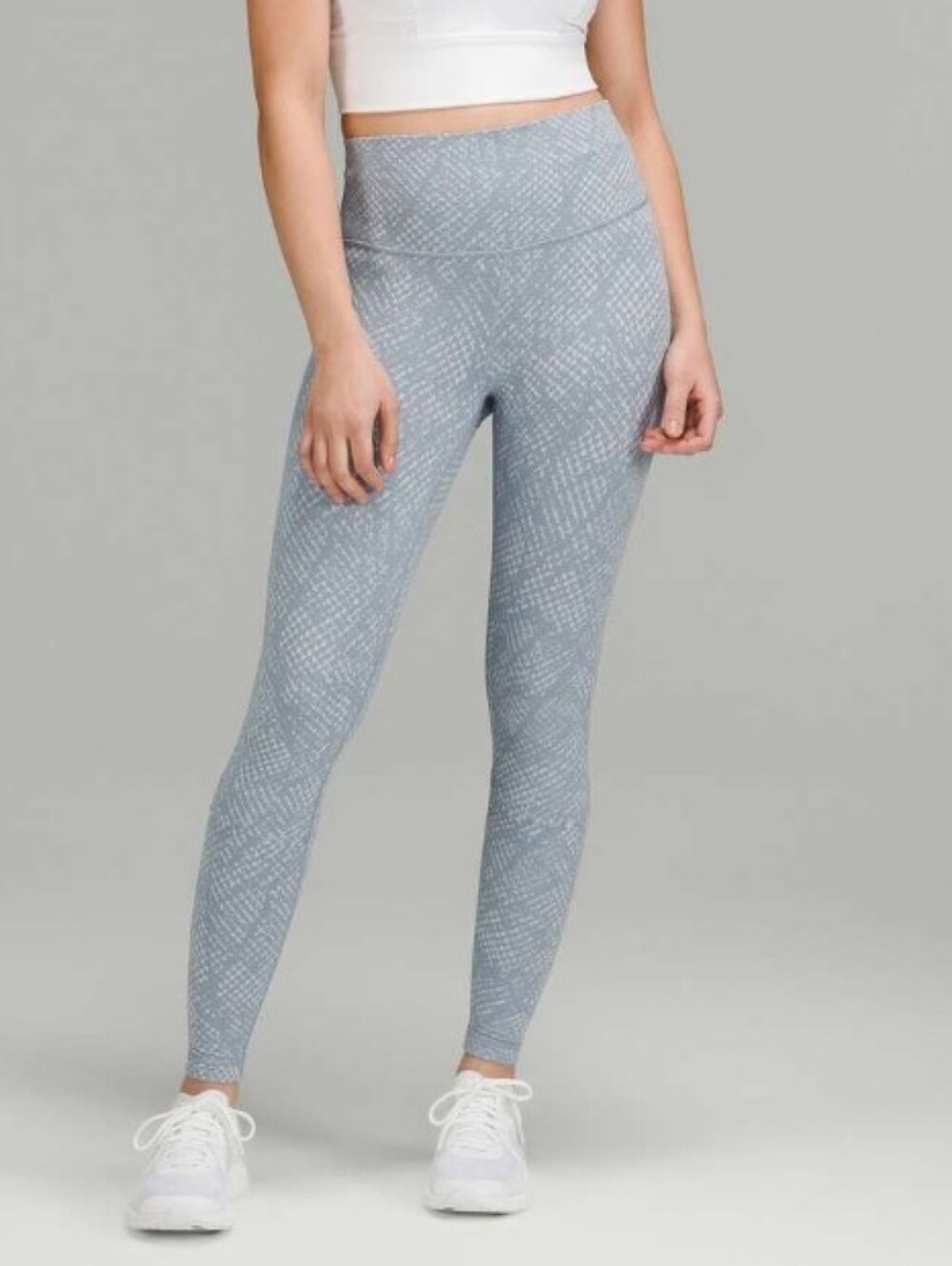 Lululemon 28" Wunder Under Luxtreme Reptilla Jacquard Chambray Starlight